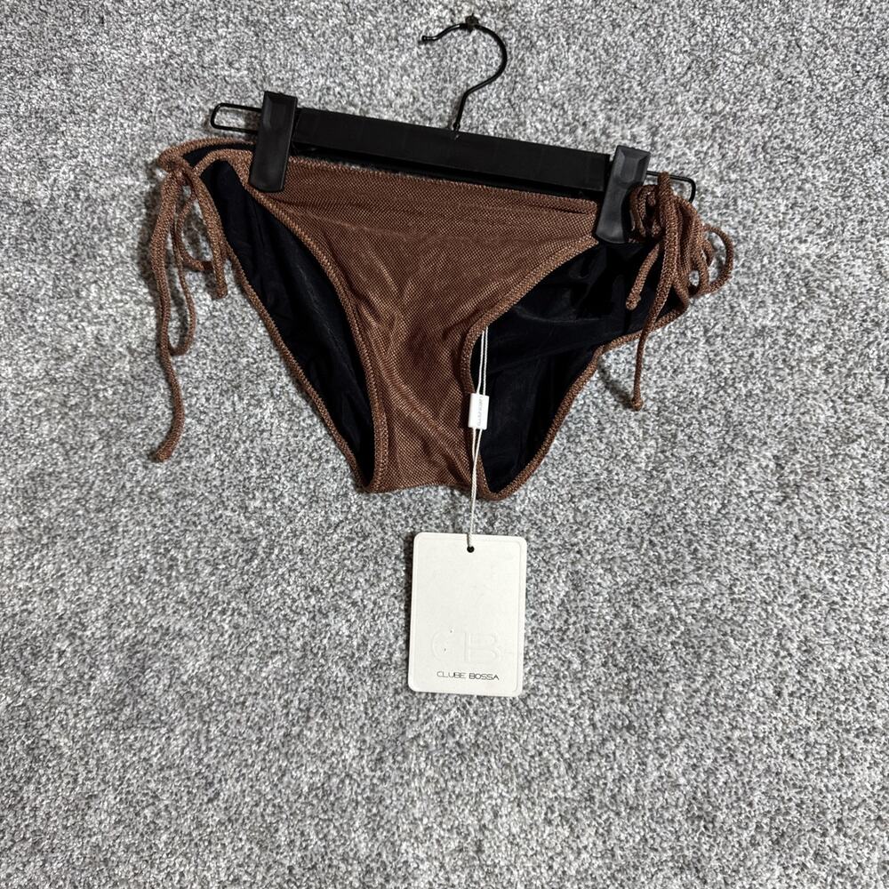Clube Bossa Bikini Bottom Large Velour Chic Brazilian Cheeky Swimwear Tie Side